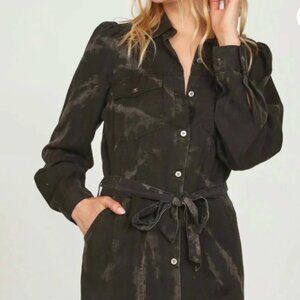 NWT: Vintage Havana woodland tie dye puff sleeve dress